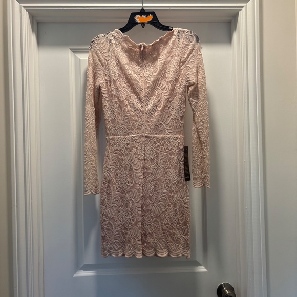 NWT Light Pink Lace Bodycon Mini Dress. - Picture 9 of 11